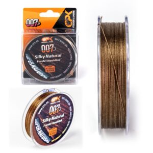 Повідковий матеріал 007 CPK SILKY NATURAL Feeder Hooklink 0.14 mm/ 5,44 KG BROWN