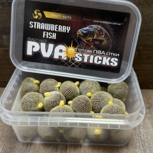 Стіки PVA STRAWBERRY FISH тепла вода 25мм. 25 шт