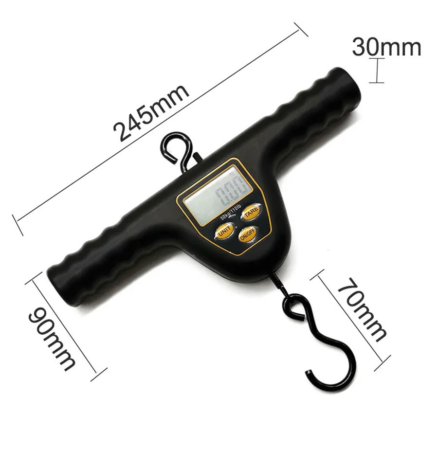 Електронні рибальські ваги з ручками World4Carp T-Line Digital Scales, 50 кг - Зображення 5